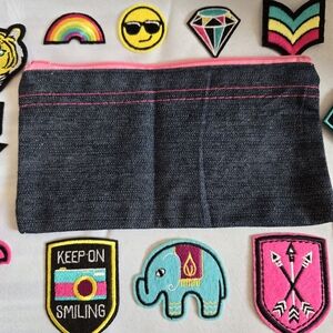 Alex Rad Patches and Denim Pouch